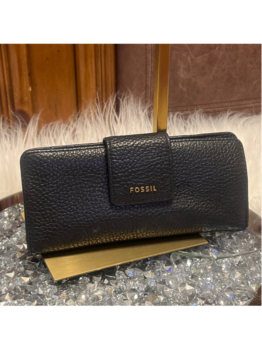Fossil Black pebble Leather Wallet